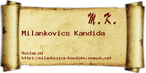 Milankovics Kandida névjegykártya